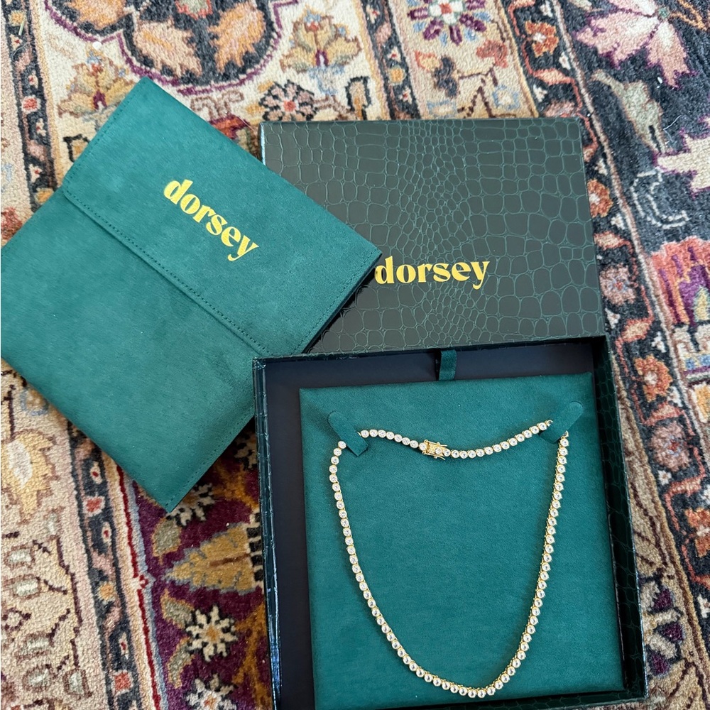 Dorsey JAMES BEZEL RIVIÈRE NECKLACE IN LAB WHITE SAPPHIRE